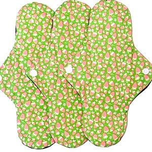 Three Heavy Plus Cloth Menstrual Pads Handmade in Canada with PUL and Zorb